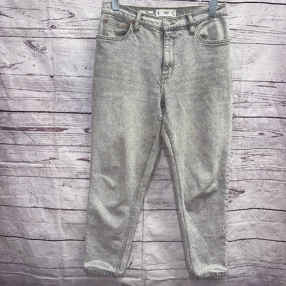 MNG Authentic Denim Mom Jeans Grey Size 6